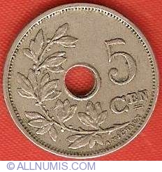 Image #2 of 5 Centimes 1921 Belgie