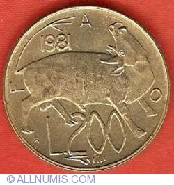 Image #2 of 200 Lire 1981 R