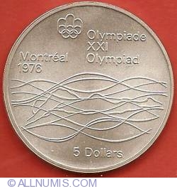 Image #2 of 5 Dollars 1975 - Montreal Olympics - Swimmer