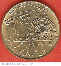 Image #2 of 200 Lire 1992 R