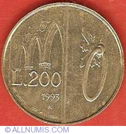Image #2 of 200 Lire 1993 R