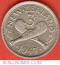 Image #2 of 3 Pence 1947
