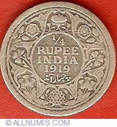 Image #2 of 1/4 Rupee 1919
