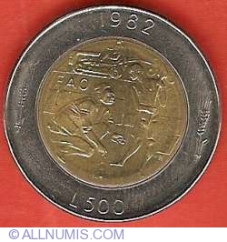 Image #2 of 500 Lire 1982 R - Social Conquests