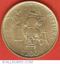 Image #2 of 200 Lire 1997 R - The Arts - Painting