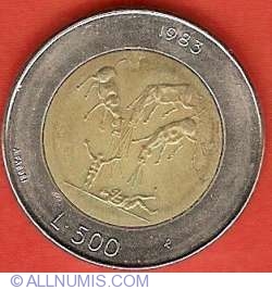 Image #2 of 500 Lire 1983 R - Nuclear War Threat