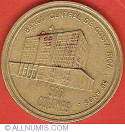 Image #2 of 500 Colones 2000 - 50th anniversary of Central Bank of Costa Rica