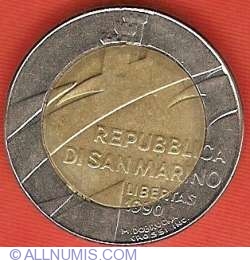 Image #1 of 500 Lire 1990 - 1600 de ani de istorie