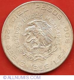 10 Pesos 1956 - Hidalgo