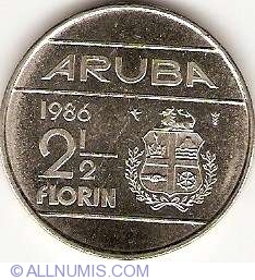 Image #2 of 2 1/2 Florin 1986