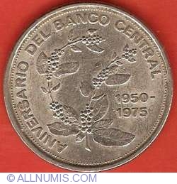 Image #2 of 5 Colones 1975 - 25th Anniversary of Central Bank of Costa Rica