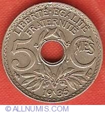 Image #2 of 5 Centimes 1935