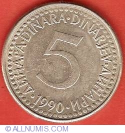Image #2 of 5 Dinari 1990