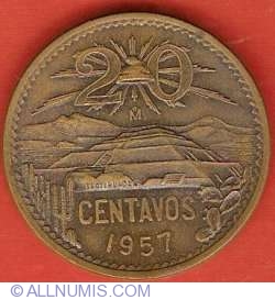 Image #2 of 20 Centavos 1957