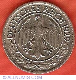 Image #2 of 50 Reichspfennig 1929 D