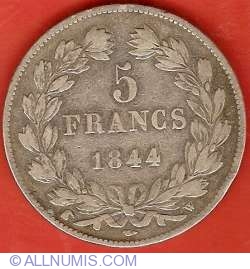 Image #2 of 5 Francs 1844 W