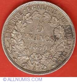 Image #2 of 5 Francs 1850