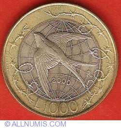 Image #2 of 1000 Lire 2000 R - Liberty