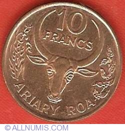 10 Franci (2 Ariary) 1996