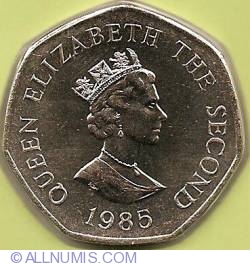 Image #1 of 50 Pence 1985 - 40th anniversary of Liberation from the German occupation