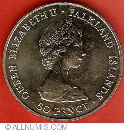 Image #1 of 50 Pence 1980 80th anniversary of Queen Mother