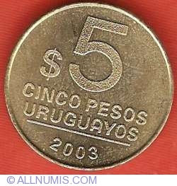 Image #2 of 5 Pesos Uruguayos 2003