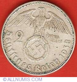 2 Reichsmark 1938 E - Paul von Hindenburg