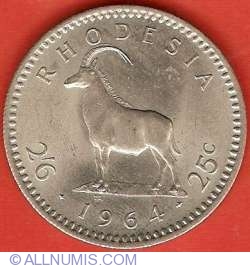 Image #2 of 2 1/2 Shillings (25 Cents) 1964