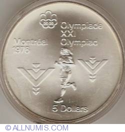 Image #2 of 5 Dollars 1975 - Montreal Olympics - Marathon