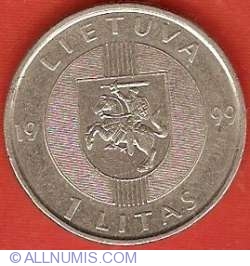 Image #2 of 1 Litas 1999 - 10th Anniversary of the Baltic Way