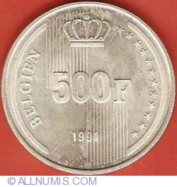 Image #2 of 500 Francs 1991 (Belgien) - 40th Year of Reign