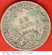 Image #2 of 50 Centime 1881