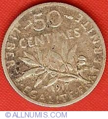 Image #2 of 50 Centime 1917