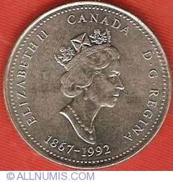 Image #1 of 25 Cents 1992 - 125th Anniversary of Confederation - British Columbia