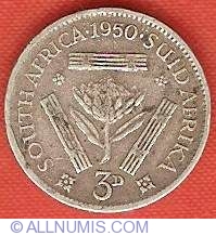 Image #2 of 3 Pence 1950