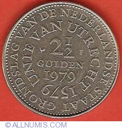 Image #2 of 2 1/2 Gulden 1979 - 400 de ani de la Uniundea din Utrecht