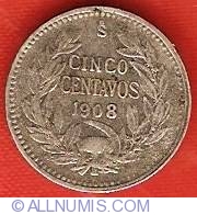 Image #2 of 5 Centavos 1908