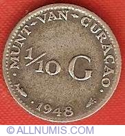 Image #2 of 1/10 Gulden 1948