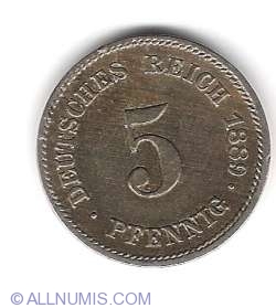 5 Pfennig 1889 F