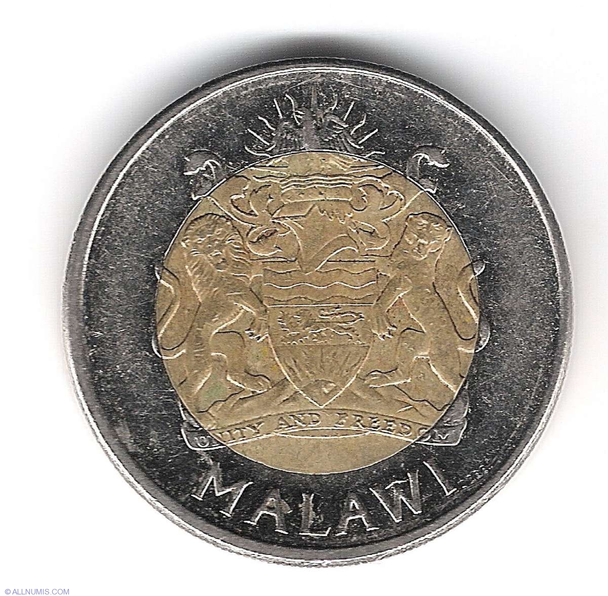 MALAWI 5 KWACHA 2006 BI-METALLIC COIN UNC