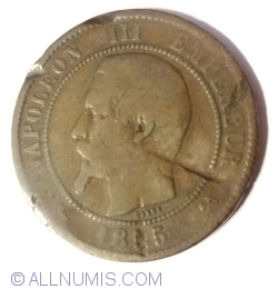 10 Centimes 1855 B (Anchor)