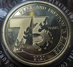 Image #2 of 2-1/2 Euro 2020 - 75 Years of Peace & Freedom in Europe.