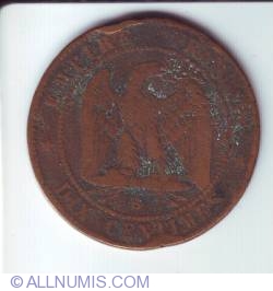 Image #2 of 10 Centimes 1854 B