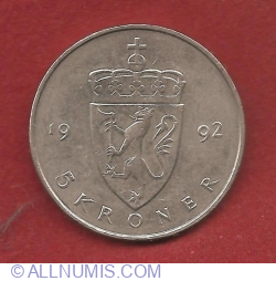 Image #2 of 5 Kroner 1992