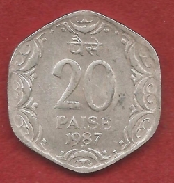 Image #2 of 20 Paise 1987 (H)