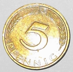 Image #1 of 5 Pfennig 1974 G