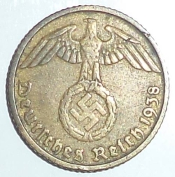 Image #2 of 5 Reichspfennig 1938 D