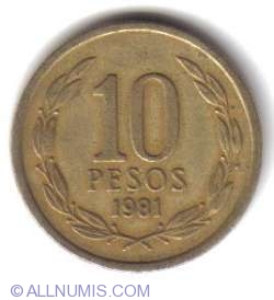 Image #1 of 10 Pesos 1981