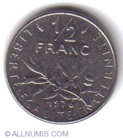 Image #2 of 1/2 Franc 1976