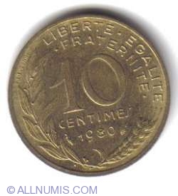 Image #2 of 10 Centimes 1980